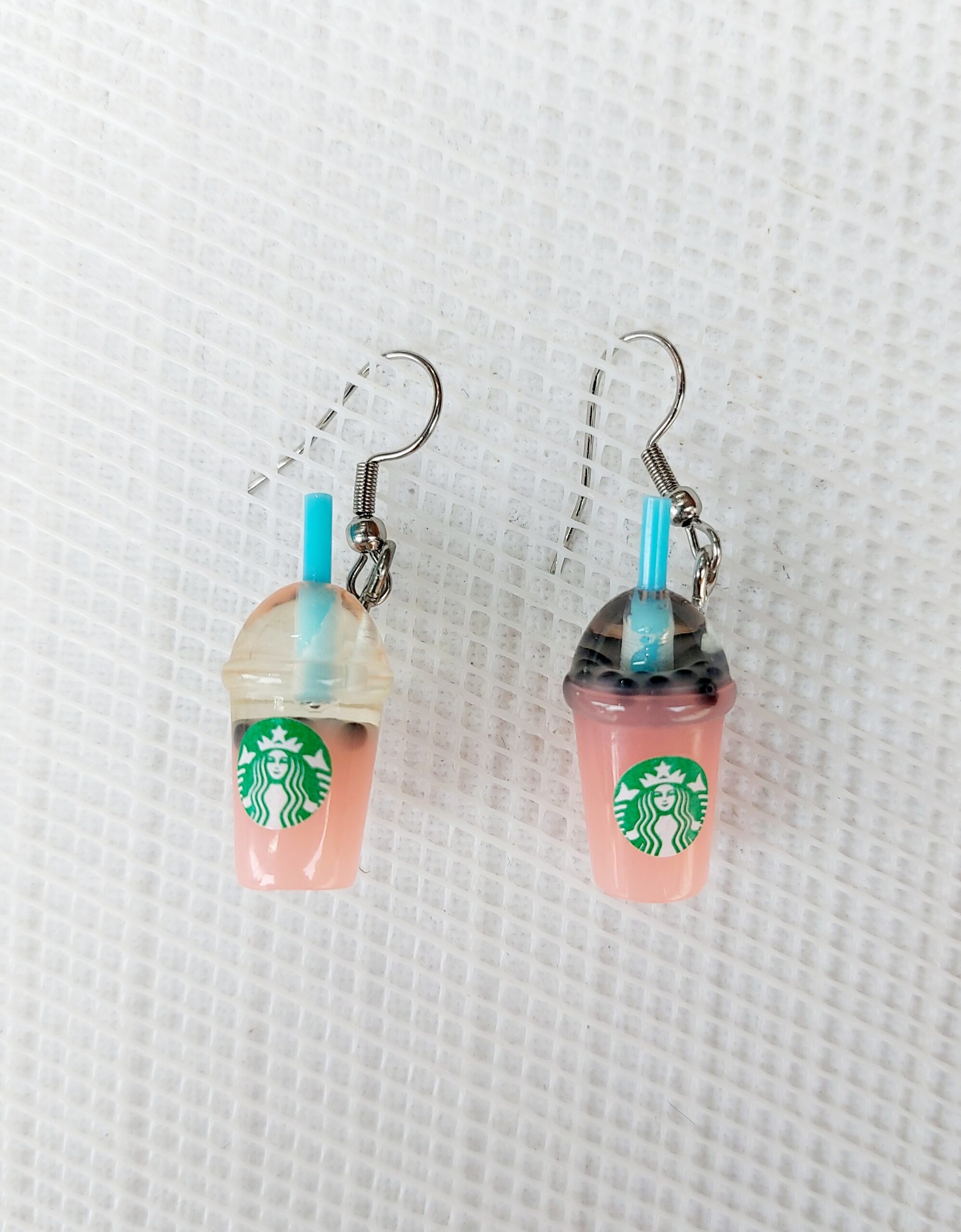 Pendientes Bubble tea rosa