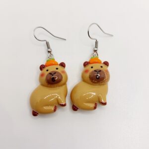 Pendientes Capibara Naranja