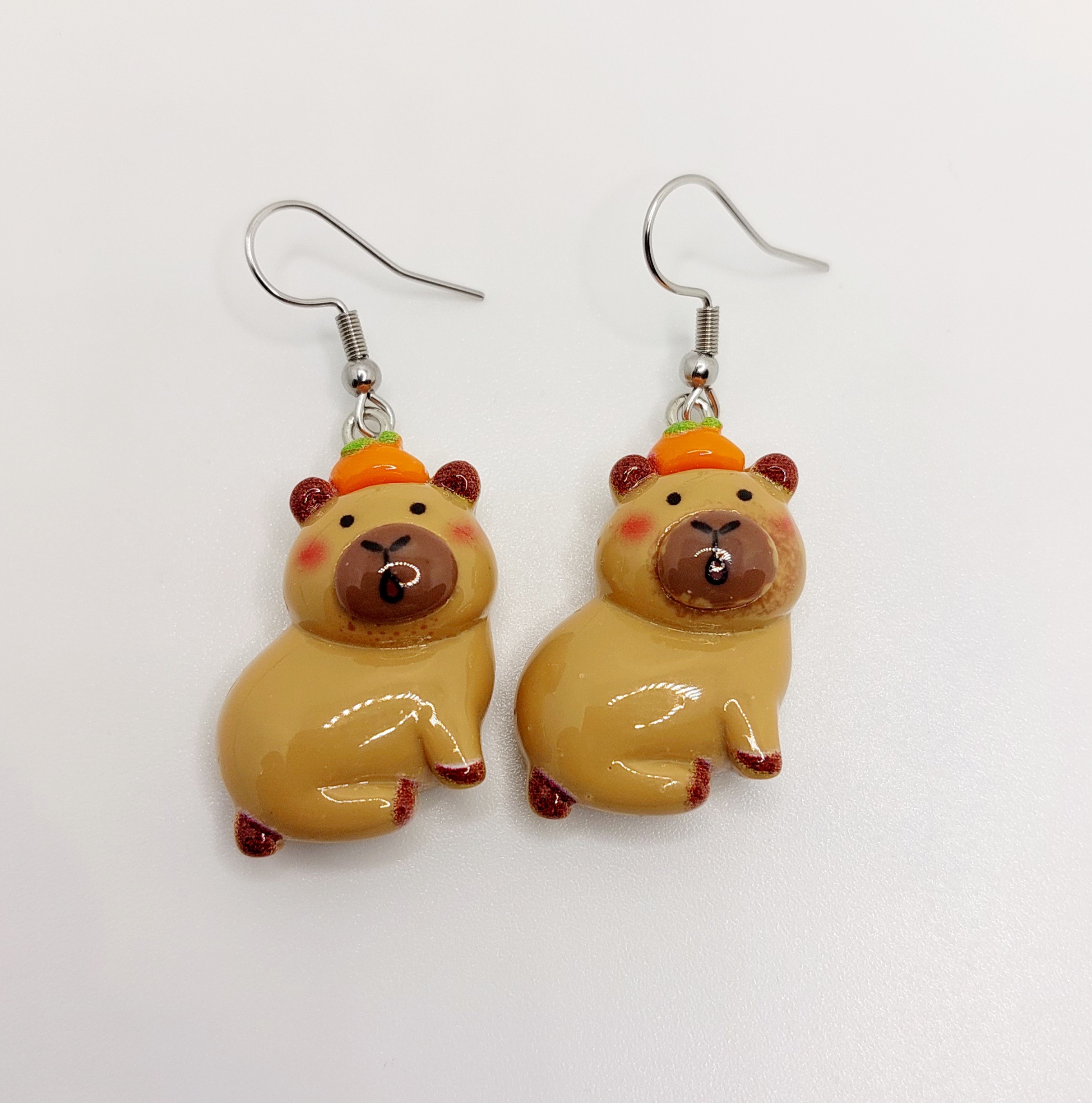 Pendientes Capibara Naranja