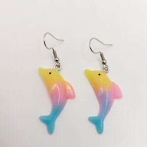 Pendientes Delfín Arcoiris