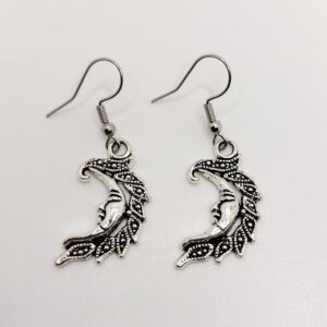 Pendientes Luna Adornada