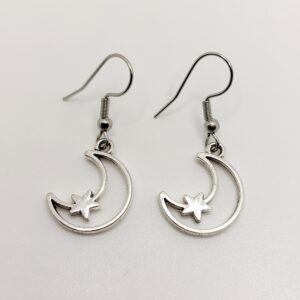 Pendientes Luna con estrella