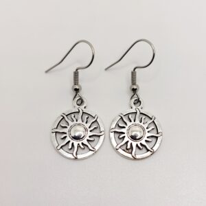 Pendientes Sol Plateado