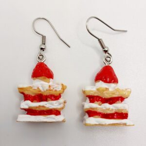 Pendientes Tarta de fresa y nata