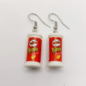 Pendientes bote patatas rojo