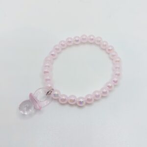 Pulsera para niñ@s rosa claro con chupete