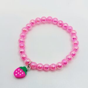 Pulsera para niñ@s fucsia con fresa
