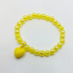 Pulsera para niñ@s amarilla con corazón