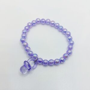 Pulsera para niñ@s lila con chupete