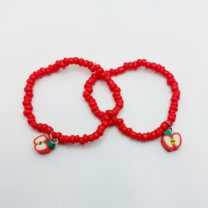 Pulsera para niñ@s roja con manzana