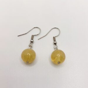 Pendientes de Bola Cuarzo Citrino 8mm