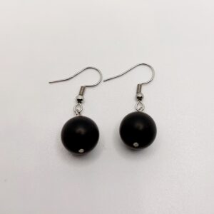 Pendientes de bola de Onix de 10mm