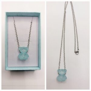 Colgante de Osito azul traslúcido