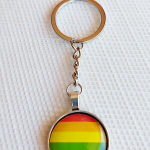 Llavero cabujon de los colores del orgullo