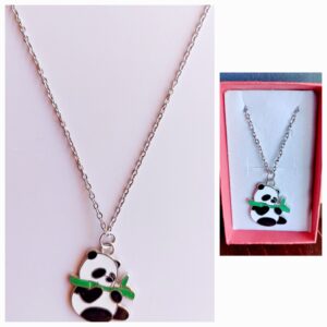 Colgante de oso panda bambú