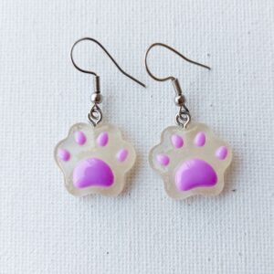 Pendientes Huella lila