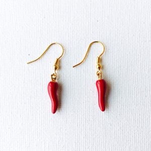Pendientes de Chili Rojo