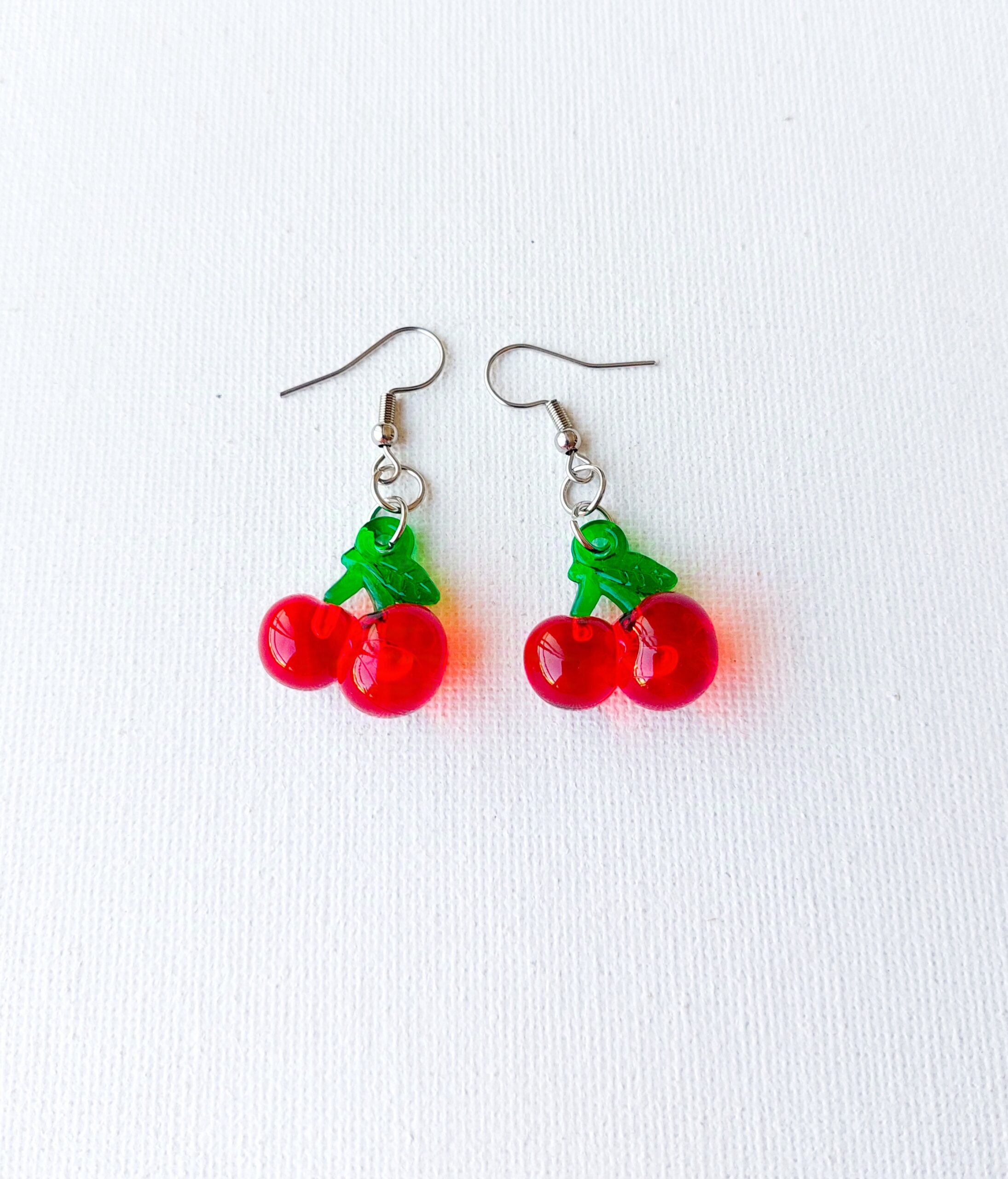 Pendientes con cerezas