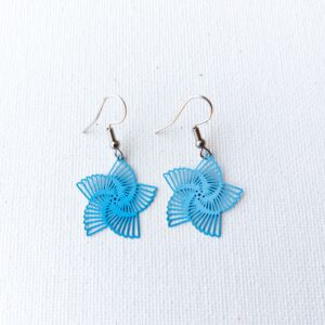Pendientes Espiral azul