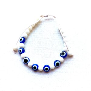 Pulsera de Ojo Turco y piedra blanca