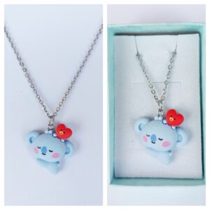 Colgante en resina de koala azul