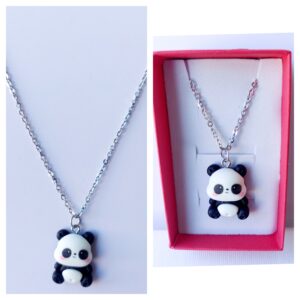 Colgante oso panda de resina