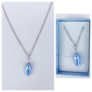 Colgante pez de cerámica en azul