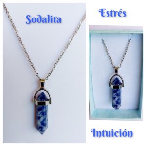 Colgante de Sodalita con forma de punta