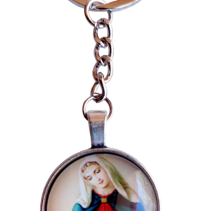 Llavero de cabujón con Virgen modelo 2