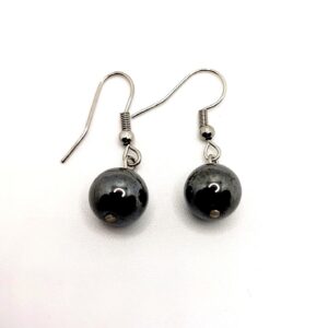 Pendientes bola Hematite 8mm