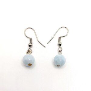 Pendientes de bola de Aguamarina